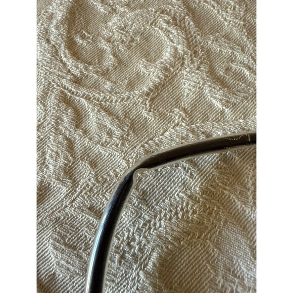 Mini Tiny Vintage Black Satin Brocade Evening Purse Metal Handle & Clasp Closure - Picture 15 of 16